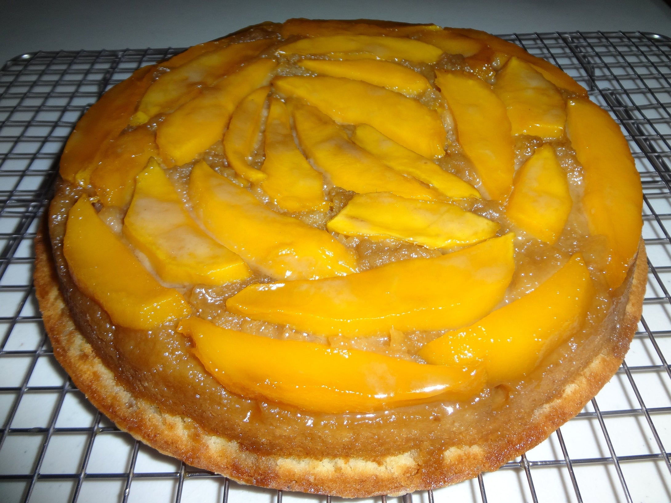 Mildly Sweet and Buttery Homemade Mango Upside-Down Cake (9