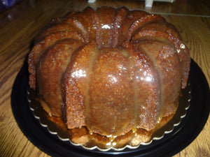 Tender and Moist Homemade Brown Sugar Glazed Apple Bundt Cake (10")