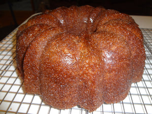 Tender and Moist Homemade Brown Sugar Glazed Apple Bundt Cake (10")