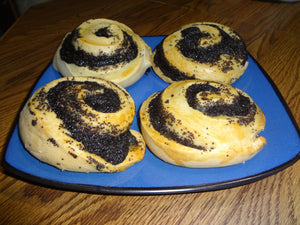 Entirely Homemade Fresh Poppy Seed Rolls - Piroshki (1 Dozen Extra Large)