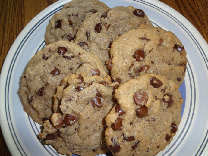 Homemade Soft Batch Chocolate Chip Cookies With Dark Ghirardelli and Semi-Sweet Chocolate (2 Dozen)