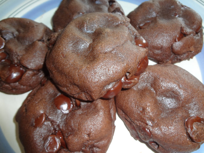 Delectable Homemade Quadruple Chocolate Fudgy Pudding Cookies With Choices