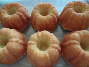 Rich & Yummy Homemade Single Serving Bundt Butter Pound Cakes (1 Dozen)