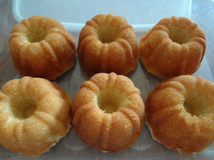 Rich & Yummy Homemade Single Serving Bundt Butter Pound Cakes (1 Dozen)