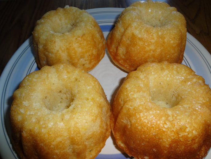 Homemade Lemony Buttermilk Single Serving Bundt Cakes (1 Dozen)