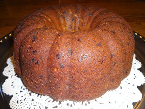 Yummy Homemade Chocolate Chip Peanut Butter Banana Bundt Cake (10")