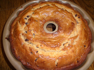 Yummy Homemade Chocolate Chip Peanut Butter Banana Bundt Cake (10")