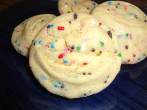 Super Soft Homemade Sprinkle Vanilla Pudding Cookies (2 Dozen)